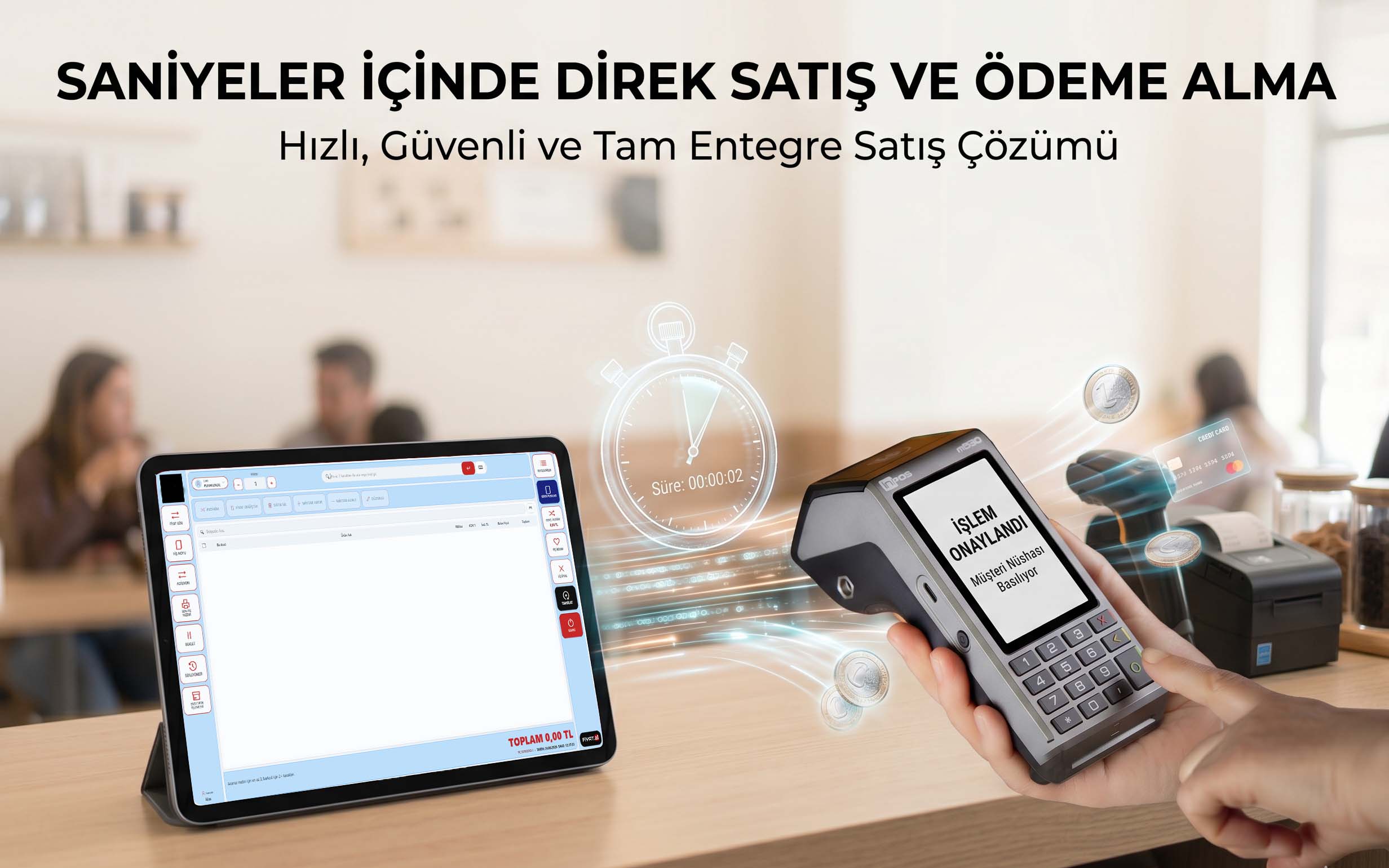 POS PC satış ve ödeme ekranı